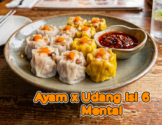 Dimsum Ayam x Udang Mentai isi 6